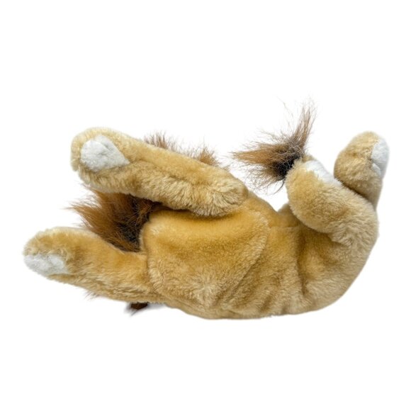 Lion Plush Toy Stuffed Animal 9 in Soft Tan Mane Collectible Kids Gift Vintage - Picture 6 of 7